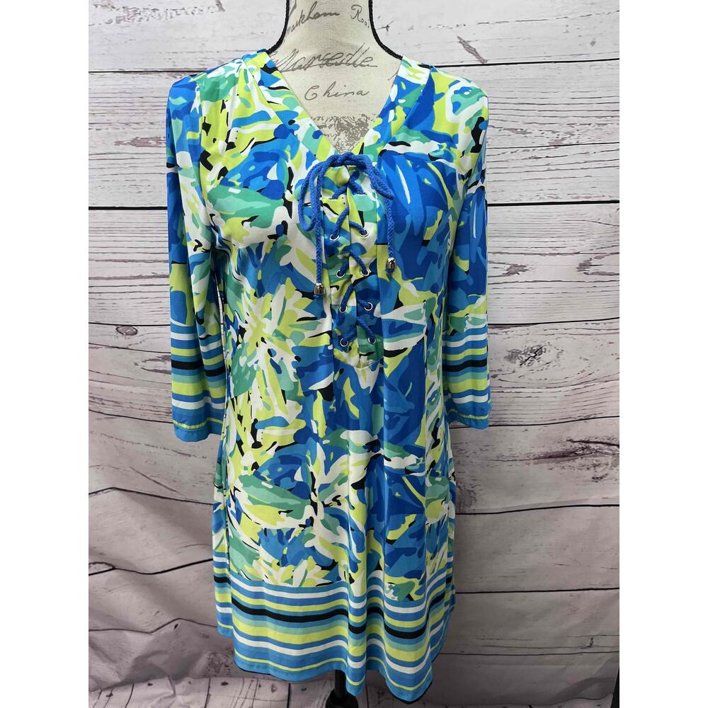 Sandiva Small blue and yellow bathing‎ suit cover up